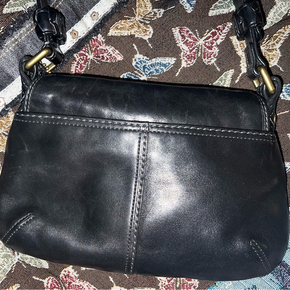 Coach Bleecker Legacy Tattersall Flap Shoulder Bag Black 11427 Y2K vintage EUC - Picture 16 of 16